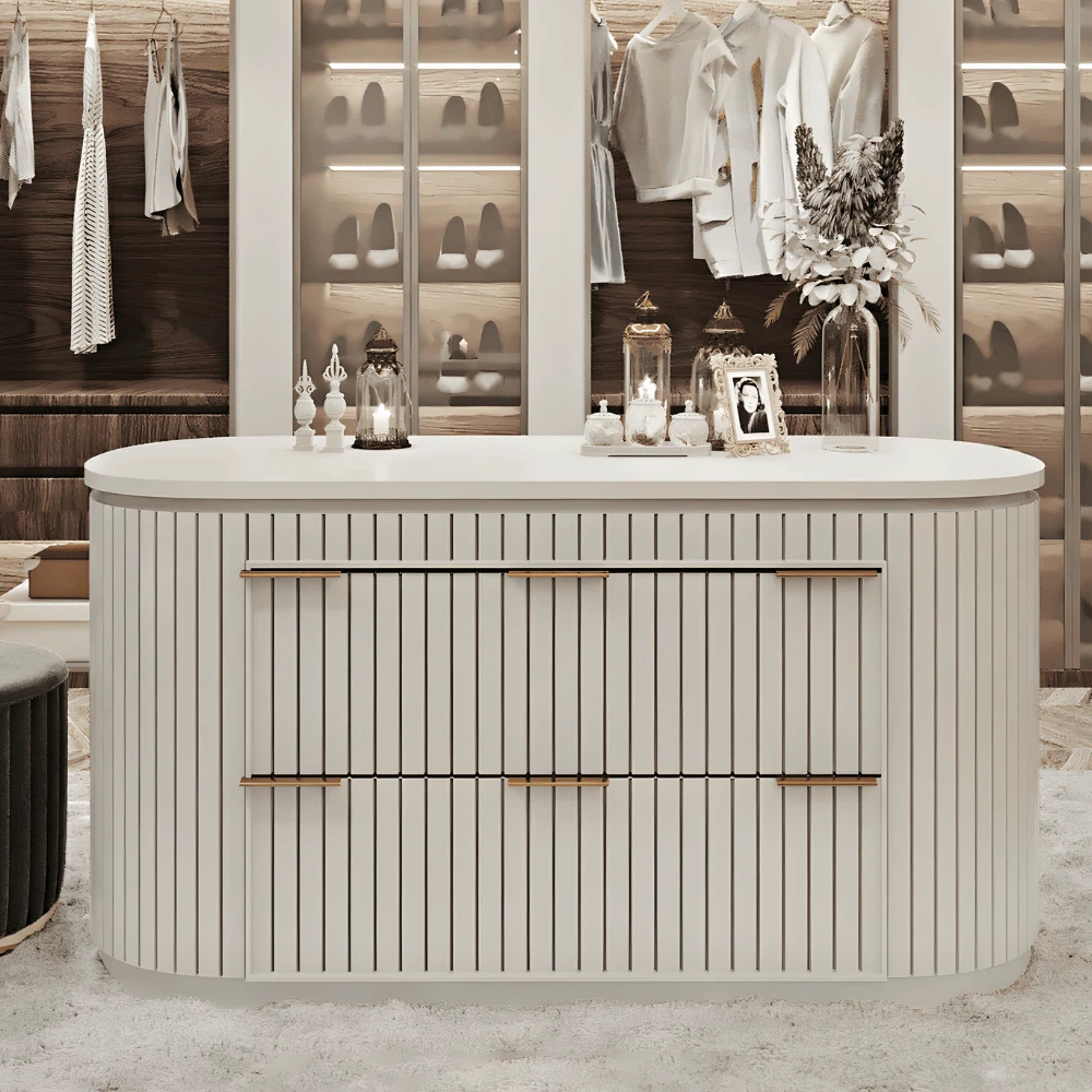 Modern custom wardrobe with wood and glass materials Modern custom wardrobe with wood and glass materials